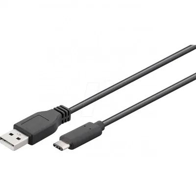 Goobay USB 2.0 auf USB-C Kabel 50cm Schwarz