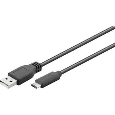 Goobay USB auf USB-C Kabel Stecker/Stecker 1,8m Schwarz