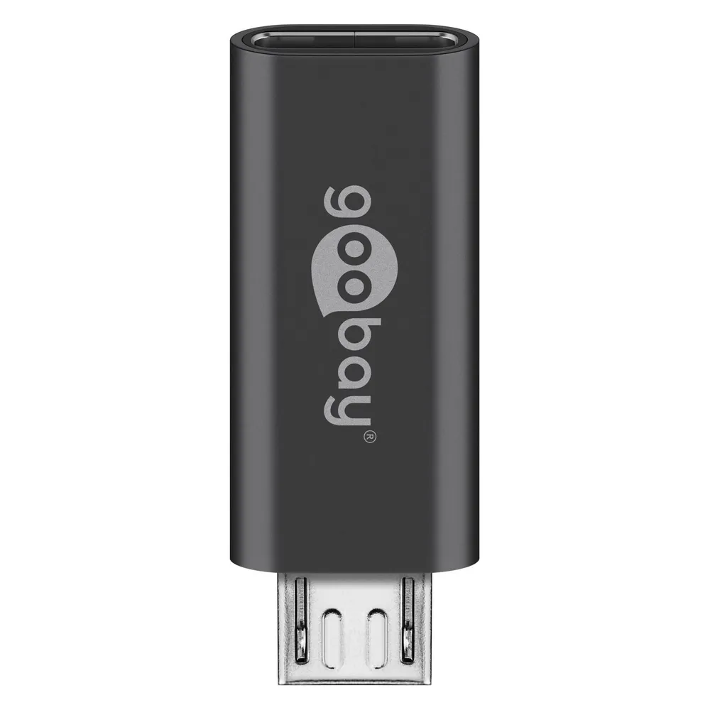 Adapter Goobay 55553 Micro USB männlich auf USB-C weiblich Grau