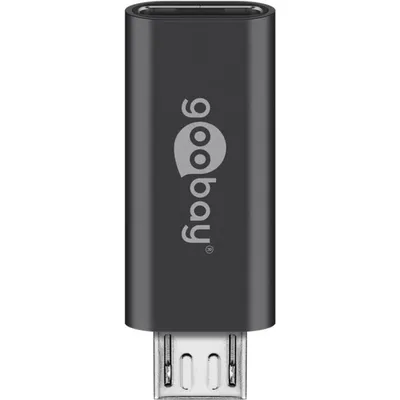 Adapter Goobay 55553 Micro USB männlich auf USB-C weiblich Grau
