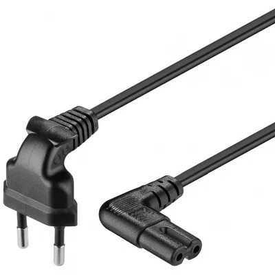 Goobay IEC-320/C7 Winkel-Stromkabel 30cm Schwarz