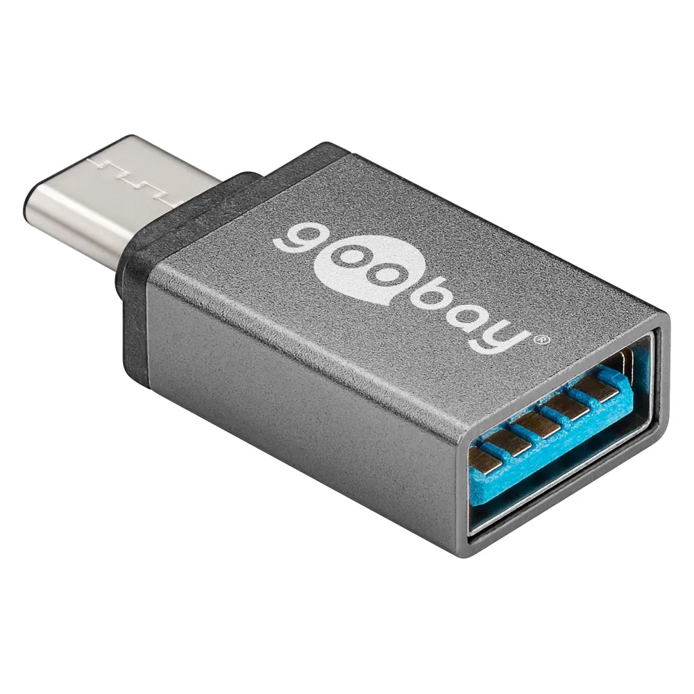 Goobay 56621 Kabeladapter USB-C USB 3.0 female (Type A) Grau