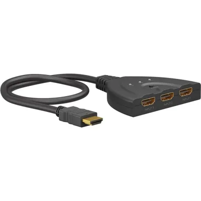 Video-Switch Goobay 58487 HDMI 3 Eingänge 1 Ausgang 4K ARC 0.58m