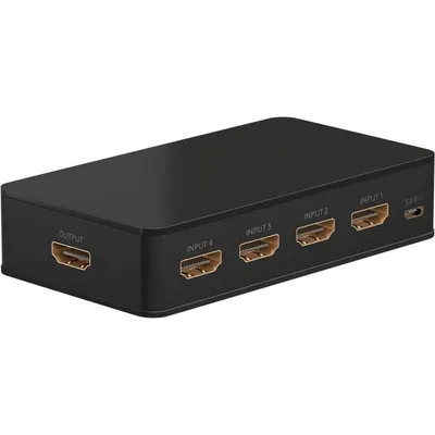 Videoumschalter Goobay 58489 HDMI 4K 4x Eingänge 1x Ausgang Fernbedienung