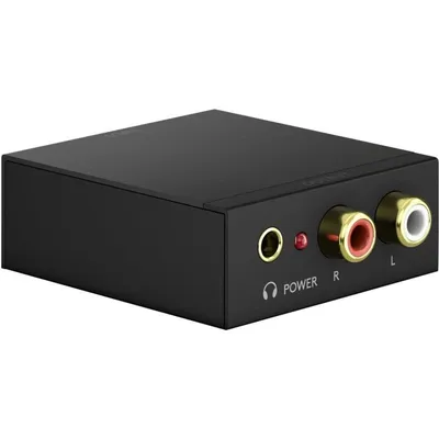 Audio-Konverter Goobay 58493 SPDIF Coaxial Toslink auf 2xRCA/3,5mm 192kHz Schwarz