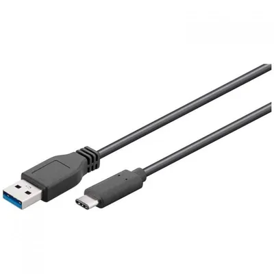 Goobay 59118 USB Kabel USB 2.0 0,5 m USB A USB C Schwarz