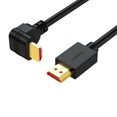 HDMI-Kabel 270° gewinkelt 4K 2m Schwarz vergoldete Kontakte HDMI-Kabel 270° gewinkelt 4K 2m Schwarz vergoldete Kontakte