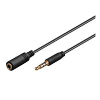 Audio-Verlängerungskabel Goobay 1,5 m 3,5 mm Männlich-Weiblich Schwarz