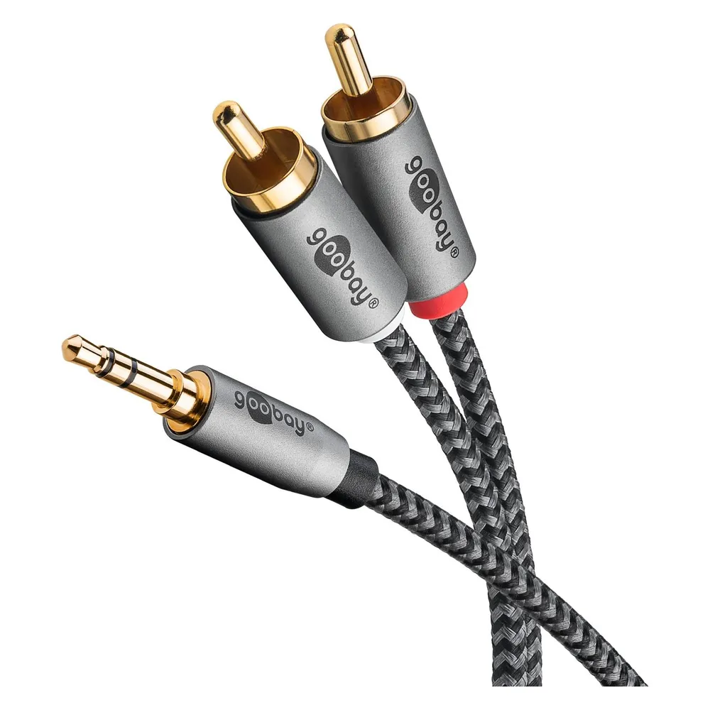 Goobay 3.5mm Klinke – 2x Cinch (1 m, Cinch Kabel)