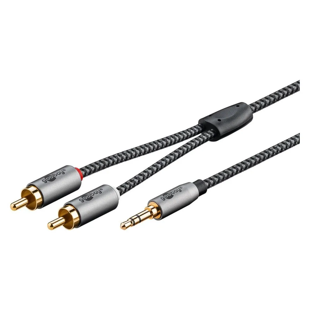 Goobay 3.5mm Klinke – 2x Cinch (5 m, Cinch Kabel)