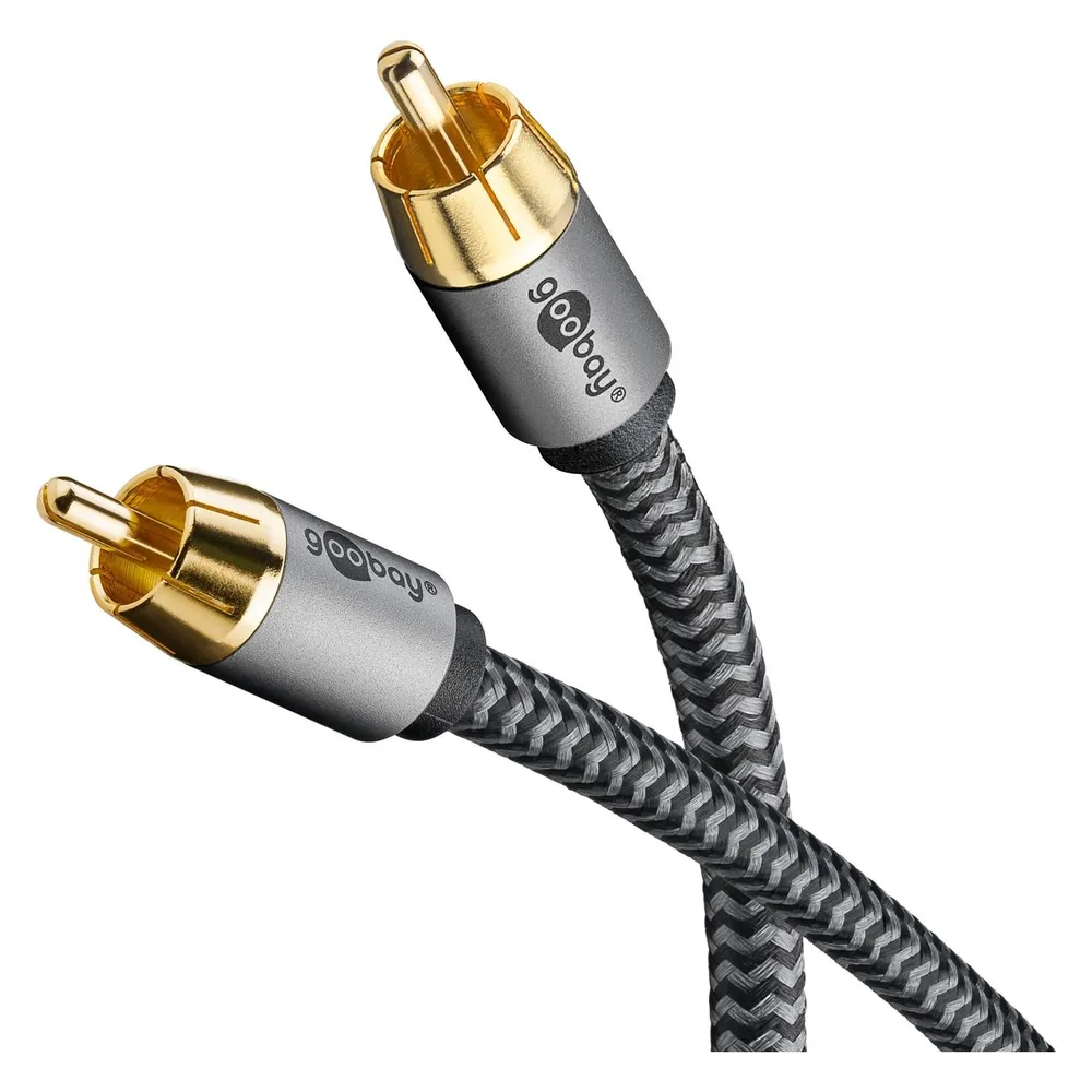 Goobay Mono-Cinchkabel, 2 m, Sharkskin Grey