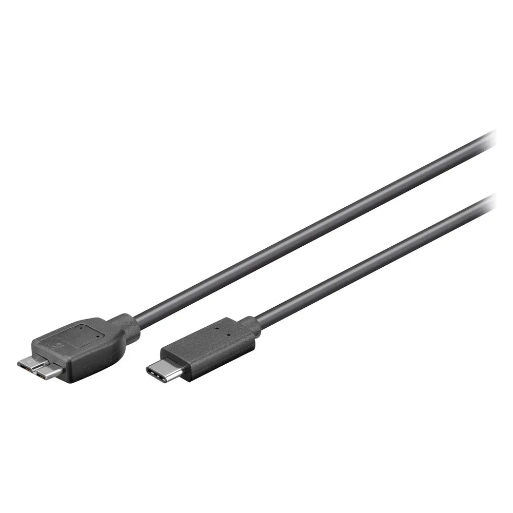 Goobay 67996 USB Kabel USB 3.2 Gen 1 (3.1 Gen 1) 1 m Micro-USB B USB C Schwarz