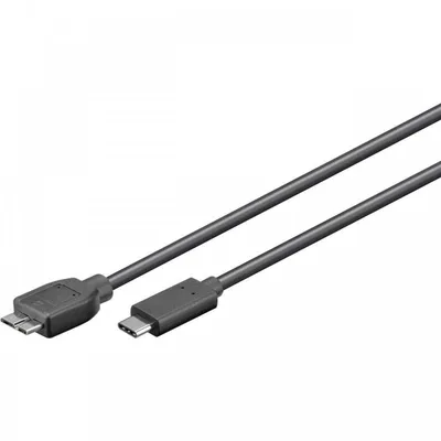 Goobay 67996 USB Kabel USB 3.2 Gen 1 (3.1 Gen 1) 1 m Micro-USB B USB C Schwarz