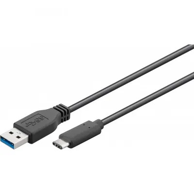 Goobay USB-C auf USB-A 3.0 Stecker/Stecker Kabel 0,5m Schwarz