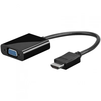 Goobay HDMI-auf-VGA-Adapter mit 3,5-mm-Buchse Schwarz