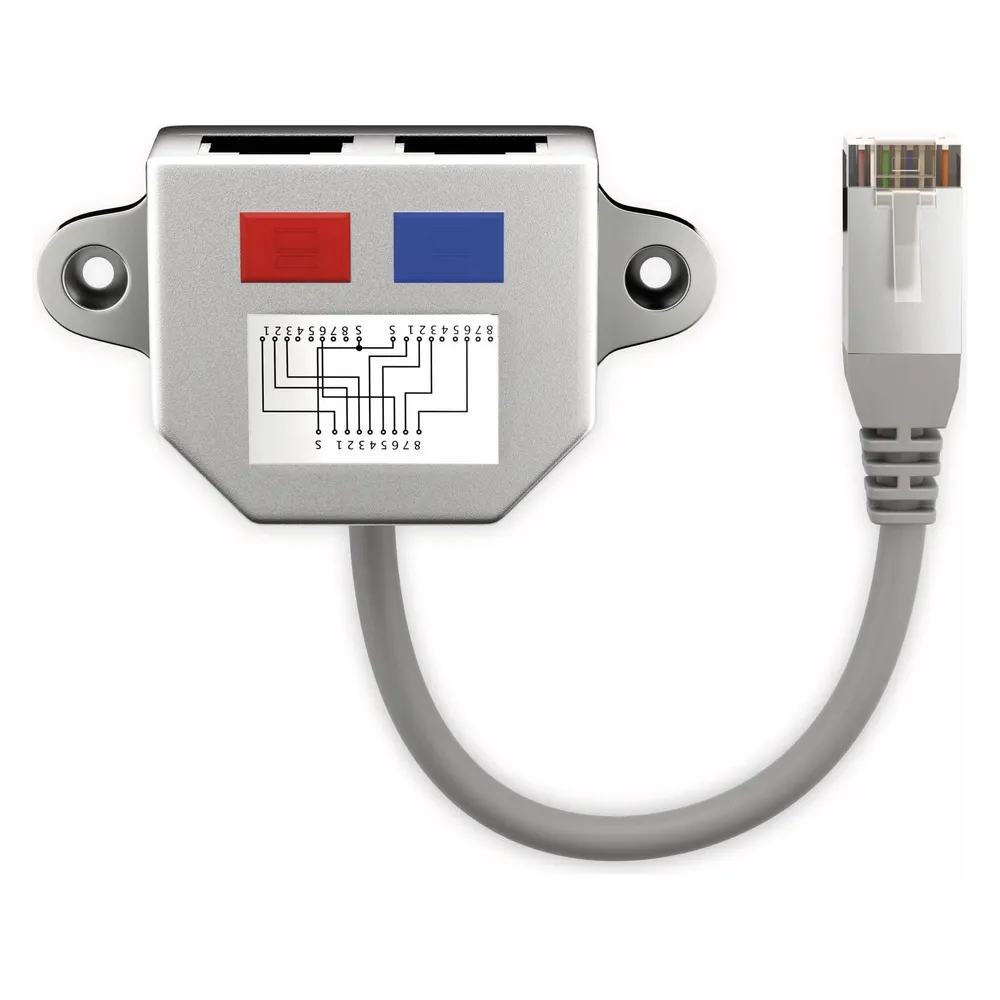 Netzwerkadapter Goobay 68908 RJ-45 Stecker auf 2 x RJ-45 Buchse 0
