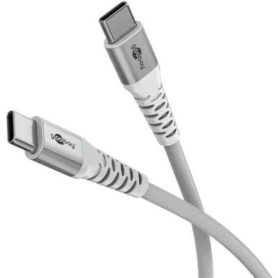 USB-C zu USB-C Kabel Goobay 3 m USB 2.0 Geflochten Textil