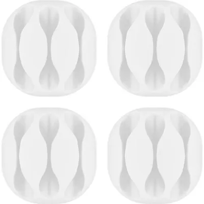 Kabelorganisierer Goobay 70373 Weiss 3-Slot selbstklebend 4er-Set