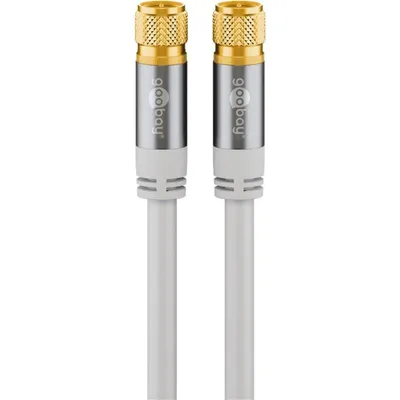 Goobay 70600 Koaxialkabel 2 m F Weiß