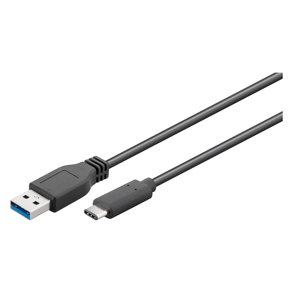 Goobay 71221 USB Kabel USB 3.2 Gen 1 (3.1 Gen 1) 2 m USB A USB C Schwarz