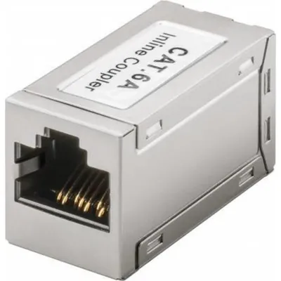 Netzwerksteckverbinder Goobay 72499 Flach Metallisch Cat6A Hembra/Hembra RJ-45