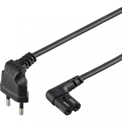 Goobay Abgewinkeltes IEC-320/C7-Stromkabel für PlayStation 3 m Schwarz