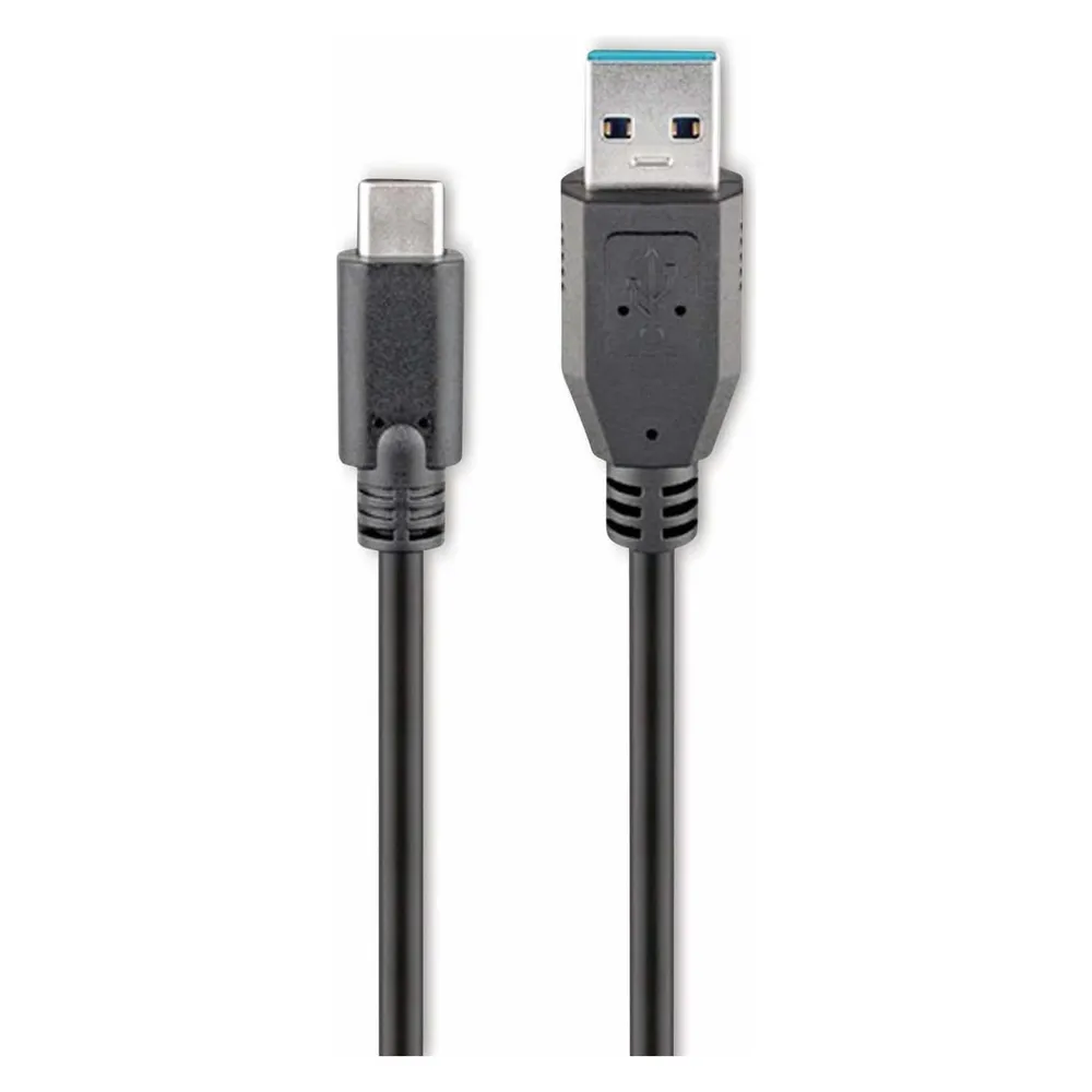 Goobay Kabel USB-A 3.0 Stecker auf USB-C Stecker 3m Schwarz