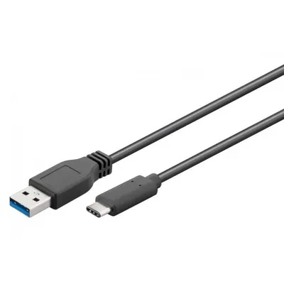 Goobay Kabel USB-A 3.0 Stecker auf USB-C Stecker 3m Schwarz