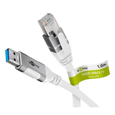 Netzwerk-USB-A- zu RJ-45-Kabel Goobay 74160 Cat6 3 m weiß