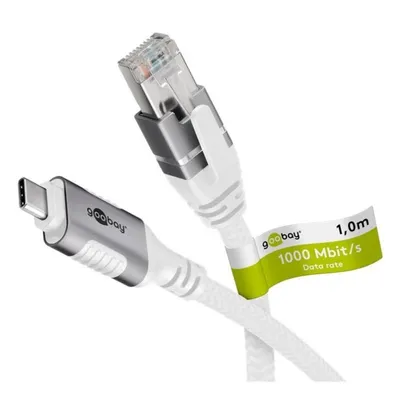 USB-C zu RJ-45 Kabel Goobay 74177 3 m Cat6 F/UTP Weiß