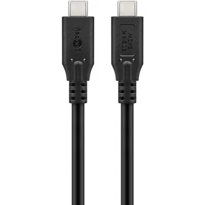 USB-Kabel Goobay 74188 1,5 m USB4 Gen 2x2 20 Gbit/s Schwarz Power Delivery