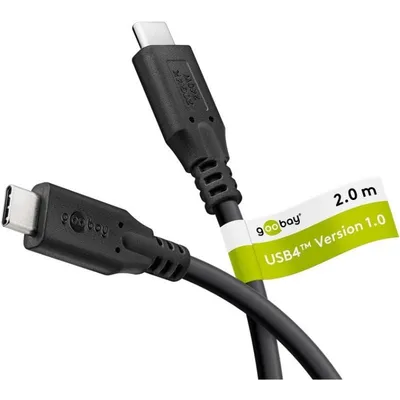 USB-Kabel Goobay 74189 2 m USB4 Gen 2x2 20 Gbit/s Schwarz