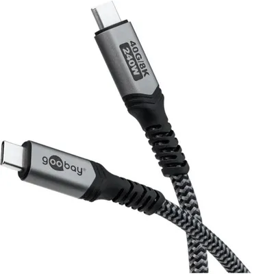 USB-C Kabel Goobay 74213 1,8m USB4 40 Gbit/s PD 240W Textil
