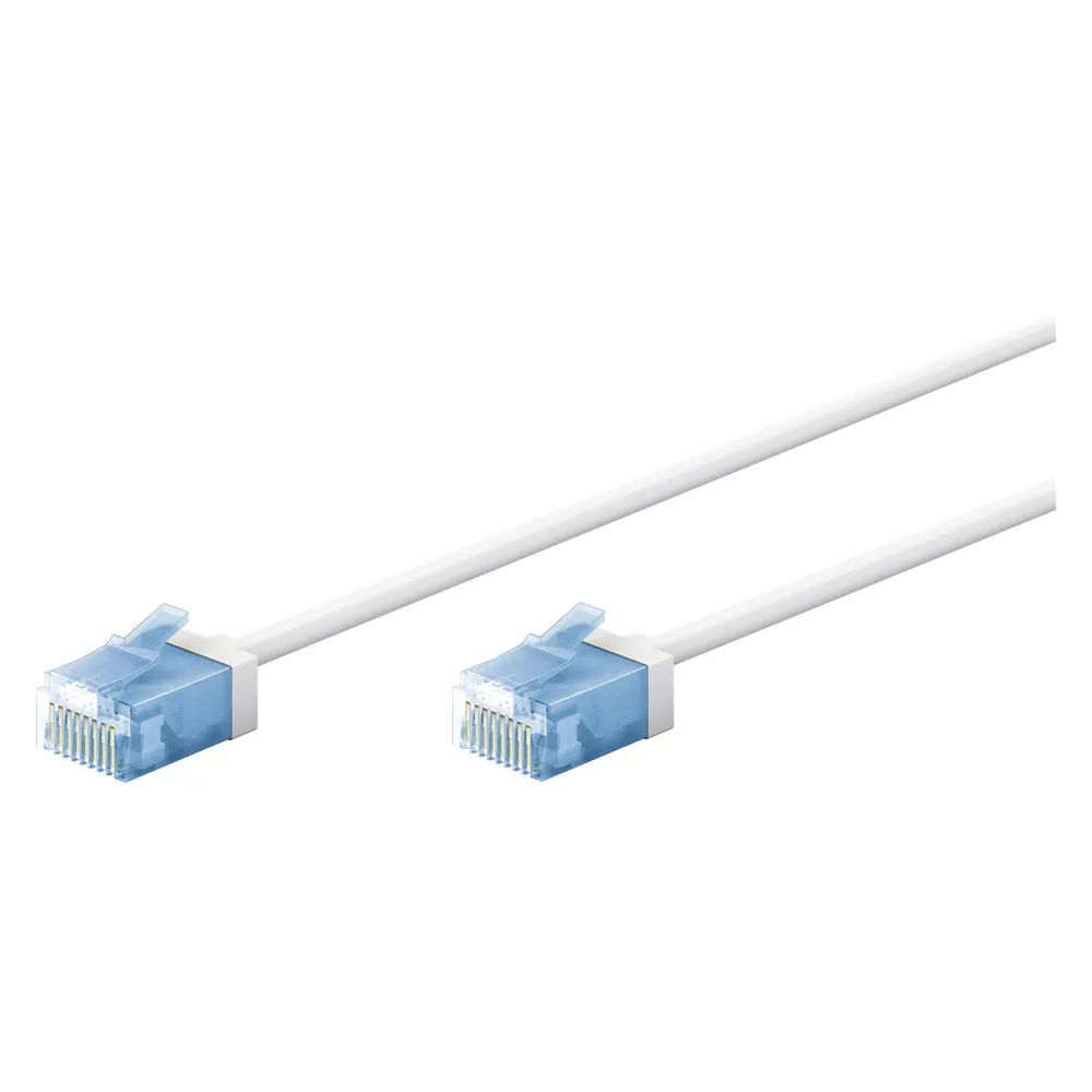 Netzwerkkabel Goobay 74286 1 m Cat6a U/UTP RJ-45 Slim Weiss UltraFlex