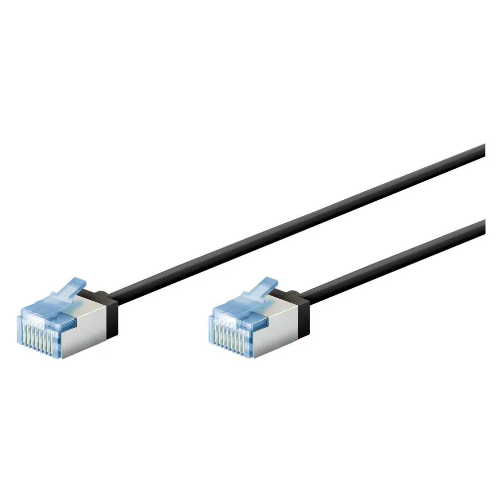 Netzwerkkabel Goobay 74318 1 m Cat6a U/FTP RJ-45 Schwarz LSZH