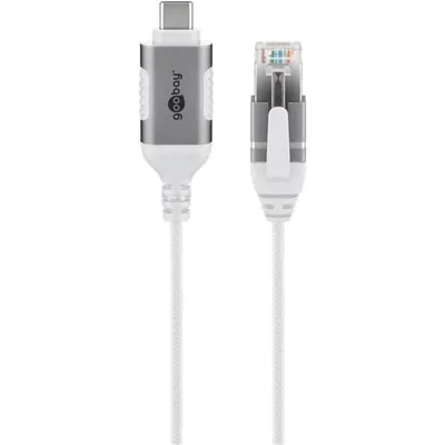 Ethernet-Adapter USB-C auf RJ45 Goobay 74387 2 m Weiß