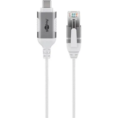 Kabeladapter USB-C 3.1 auf RJ45 Goobay 3 m weiß