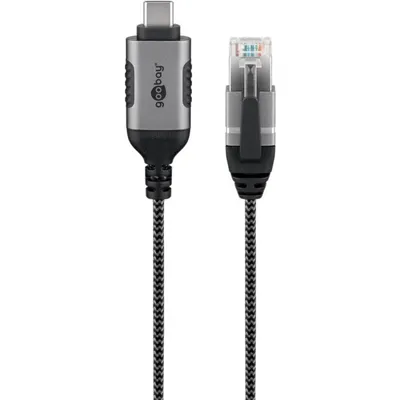 Ethernet-Adapter USB 3.1 Goobay 74401 1 m Schwarz/Silber