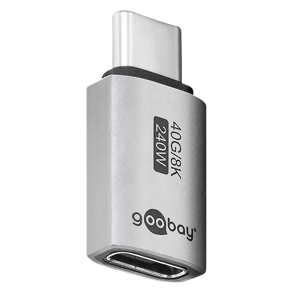 Adapter Goobay 74447 USB-C Male zu USB-C Female 40 Gbps Power Delivery