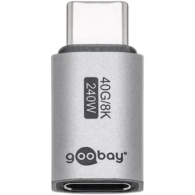 Adapter Goobay 74447 USB-C Male zu USB-C Female 40 Gbps Power Delivery