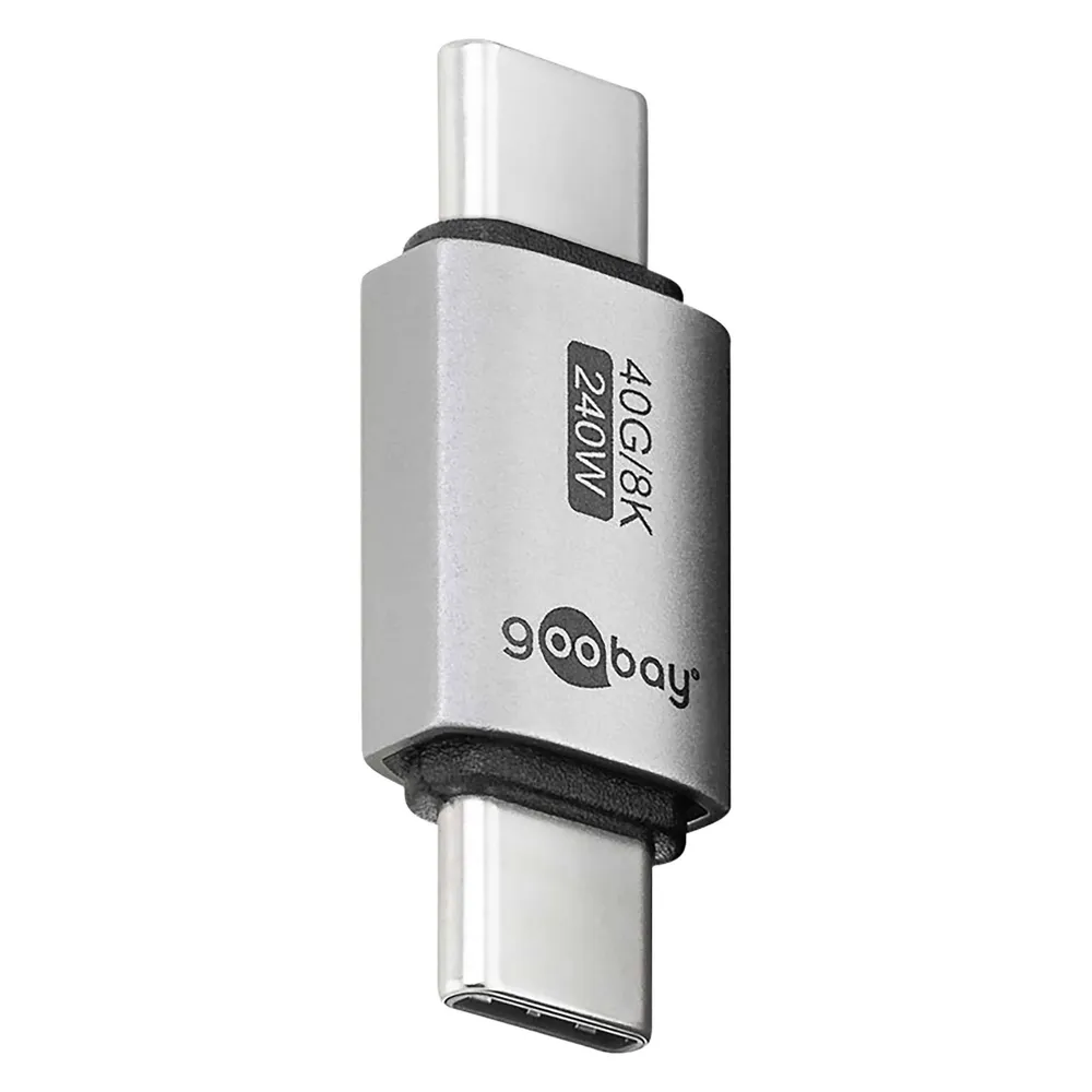 Adapter Goobay 74448 USB-C zu USB-C 40 Gbps 240W Aluminium Silber