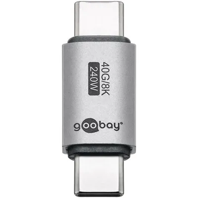 Adapter Goobay 74448 USB-C zu USB-C 40 Gbps 240W Aluminium Silber