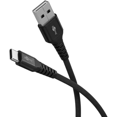 Kabel USB Goobay 74526 1 m USB-C auf USB-A 2.0 Schwarz
