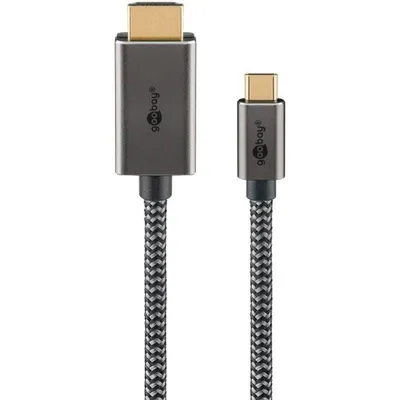 HDMI-Kabel Goobay 75701 USB-C 3 m 4K 60Hz Aluminium