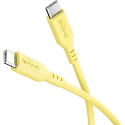Kabel Goobay 77742 USB-C 1,5 m Gelb Silikon Schnellladung