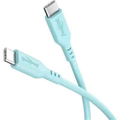 Kabel Goobay 77744 USB-C 1,5 m Silikon Schnellladen Türkis