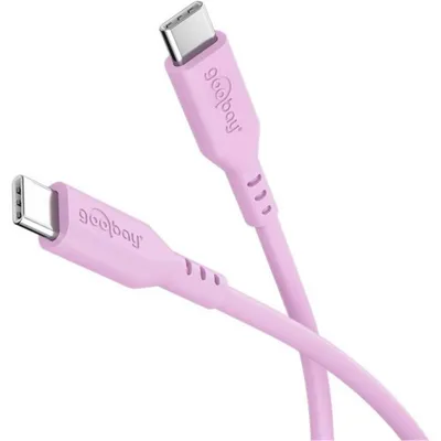 USB-C Kabel Goobay 77746 1,5 m Rosa Schnellladen Silikon