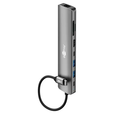 Hub Goobay 8 Ports USB 3.0 Typ C 100W Modell 79146 mit HDMI und RJ45