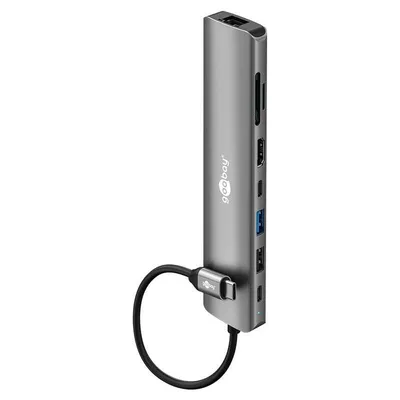 Hub Goobay 8 Ports USB 3.0 Typ C 100W Modell 79148 mit HDMI und RJ45