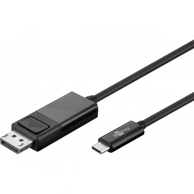 Goobay 79295 Videokabel-Adapter 1,2 m USB Typ-C DisplayPort Schwarz